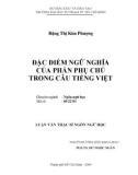 Luận văn Thạc sĩ Ngôn ngữ học: Đặc điểm ngữ nghĩa của phần phụ chú trong câu tiếng Việt