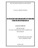 Luận án Tiến sĩ: Cải cách bộ máy hành chính nhà nước cấp trung ương ở Cộng hòa dân chủ nhân dân Lào