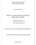Tóm tắt Luận văn Thạc sĩ Công nghệ thông tin: Tóm tắt văn bản sử dụng các kỹ thuật trong deep learning