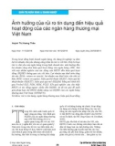 Ảnh hưởng của rủi ro tín dụng đến hiệu quả hoạt động của các ngân hàng thương mại Việt Nam