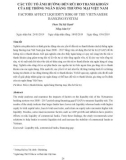 Các yếu tố ảnh hưởng đến rủi ro thanh khoản của hệ thống ngân hàng thương mại Việt Nam