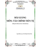 Bài giảng Tài chính tiền tệ: Phần 1 - ĐH Phạm Văn Đồng