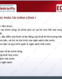 Bài giảng Tài chính công 1: Bài 1 - ThS. Phạm Xuân Hòa