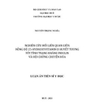 Luận án Tiến sĩ Y học: Nghiên cứu mối liên quan giữa nồng độ 25-hydroxyvitamin D huyết tương với tình trạng kháng insulin và hội chứng chuyển hóa