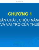 Bài giảng Thuế: Chương 1 - Nguyễn Đăng Khoa