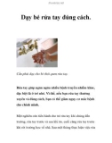 Dạy bé rửa tay đúng cách