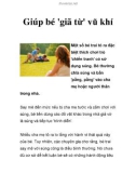 Giúp bé 'giã từ' vũ khí