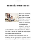 Thúc đẩy tự tin cho trẻ