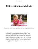 Khi trẻ tò mò về chỗ kín