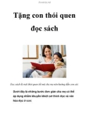 Tặng con thói quen đọc sách