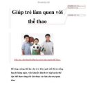 Giúp trẻ làm quen với thể thao