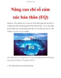 Nâng cao chỉ số cảm xúc bản thân