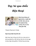 Dạy bé qua chiếc điện thoại