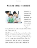 Cách xử trí khi con nói dối