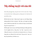 Mẹ chồng tuyệt vời của tôi