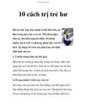 10 cách trị trẻ hư