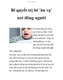 Bí quyết trị bé 'ăn vạ' nơi đông người