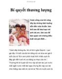 Các bí quyết thương lượng