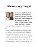 Khi mẹ cưng con gái