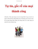 Tự tin, gốc rễ của mọi thành công