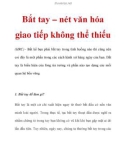 Bắt tay – nét văn hóa giao tiếp không thể thiếu