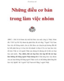 Những điều cơ bản trong làm việc nhóm