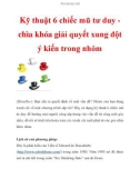 Kỹ thuật của 6 chiếc mũ tư duy