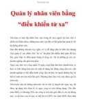 Quản lý nhân viên bằng 'điều khiển từ xa'