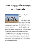 Hành vi tự gây tổn thương ở trẻ vị thành niên