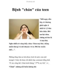 Bệnh chán của teen