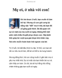 Mẹ ơi, ở nhà với con!