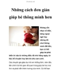 Những cách đơn giản giúp bé thông minh hơn