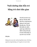 Nuôi dưỡng tâm hồn trẻ bằng trò chơi dân gian