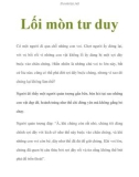 Lối mòn tư duy