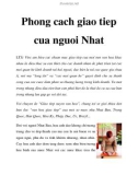 Phong cách giao tiếp của người Nhật