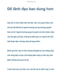 Để lãnh đạo bao dung hơn nhiều