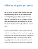 Kiểm tra và giám sát dự án