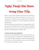 Nghệ Thuật Hài Hước trong Giao Tiếp