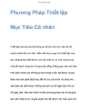 Phương Pháp Thiết lập Mục Tiêu Cá nhân