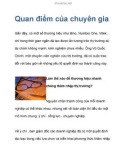 Quan điểm của chuyên gia