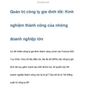 Quản trị công ty gia đình tốt