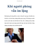 Khi người phỏng vấn im lặng