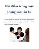 Ghi điểm trong cuộc phỏng vấn lần hai