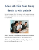 Khảo sát chẩn đoán trong dự án tư vấn quản lý