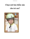 Chọn mũ bảo hiểm nào cho trẻ em?