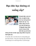 Đạo đức học đường có xuống cấp?