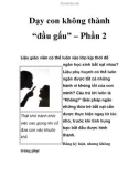 Dạy con không thành 'đầu gấu' – Phần 2