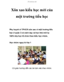 Xôn xao kiểu học mới của một trường tiểu học