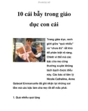 10 cái bẫy trong giáo dục con cái