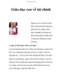 Giáo dục con về tài chính